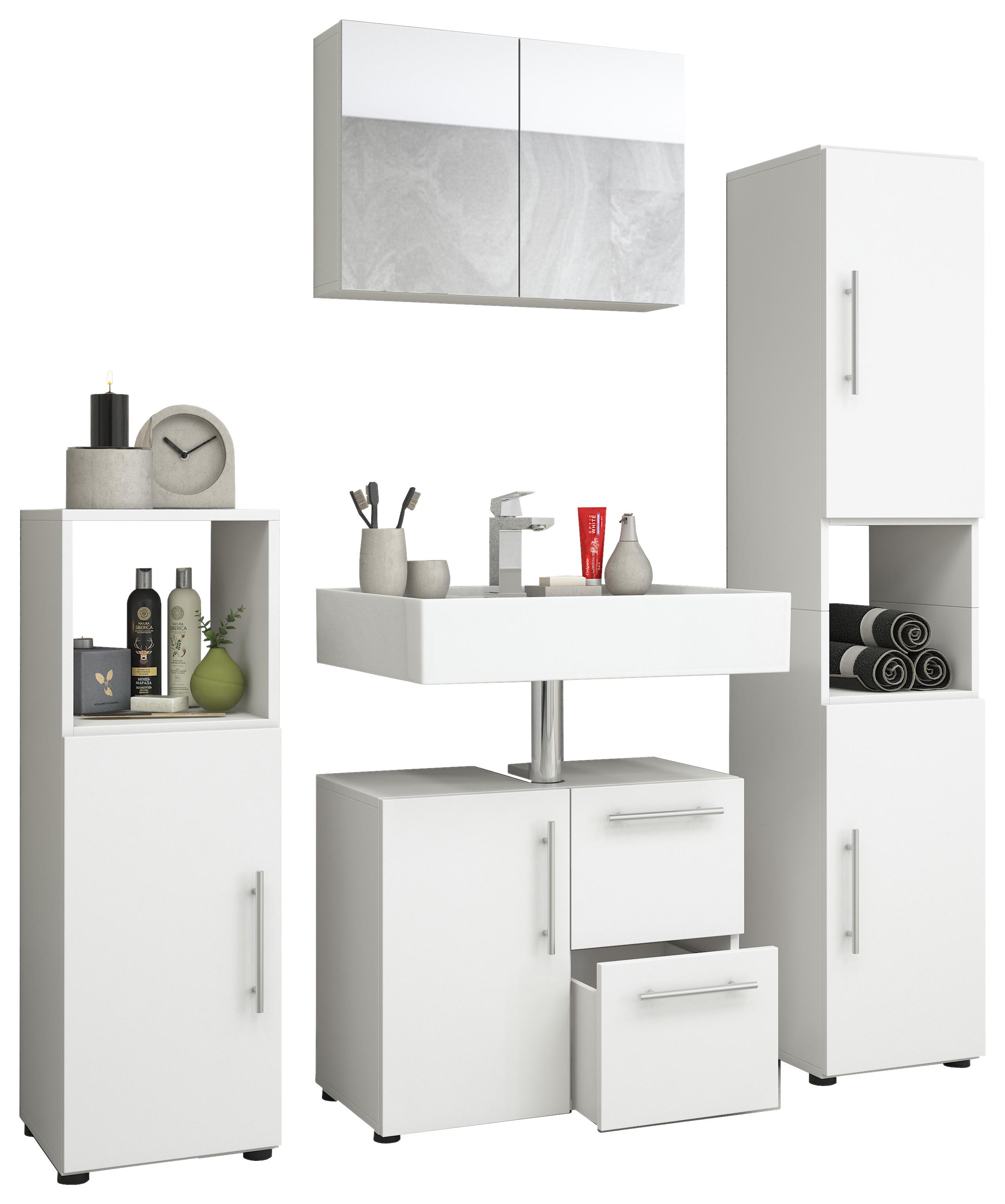 Badezimmer-Set FLANDU in Weiß