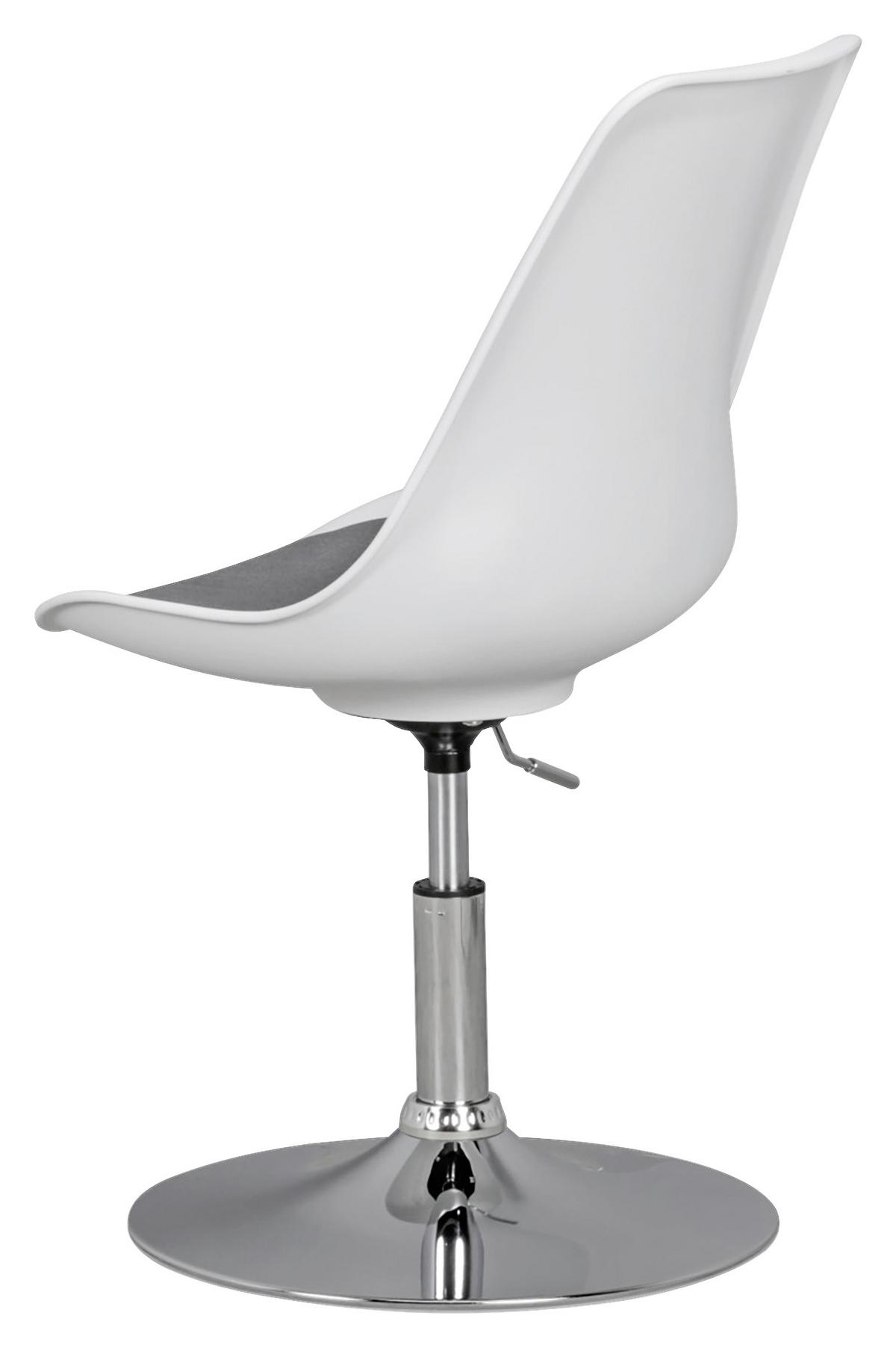 Otočná židle pro dítě korsika bílá/šedá - bílá/šedá, Moderní, kov/textil (46/88/46cm) - MID.YOU
