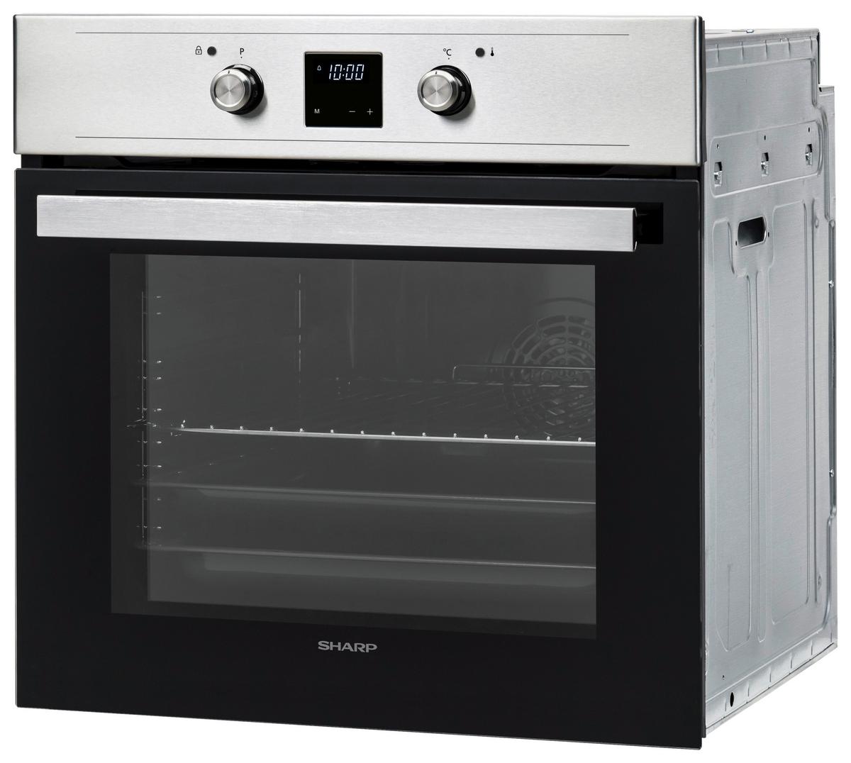 Einbau-Backofen K-61dx28im0-Eu Pyrolyse - Selbstreinigung - Edelstahlfarben/Schwarz, Basics (59,5/59,5/57,5cm) - Sharp