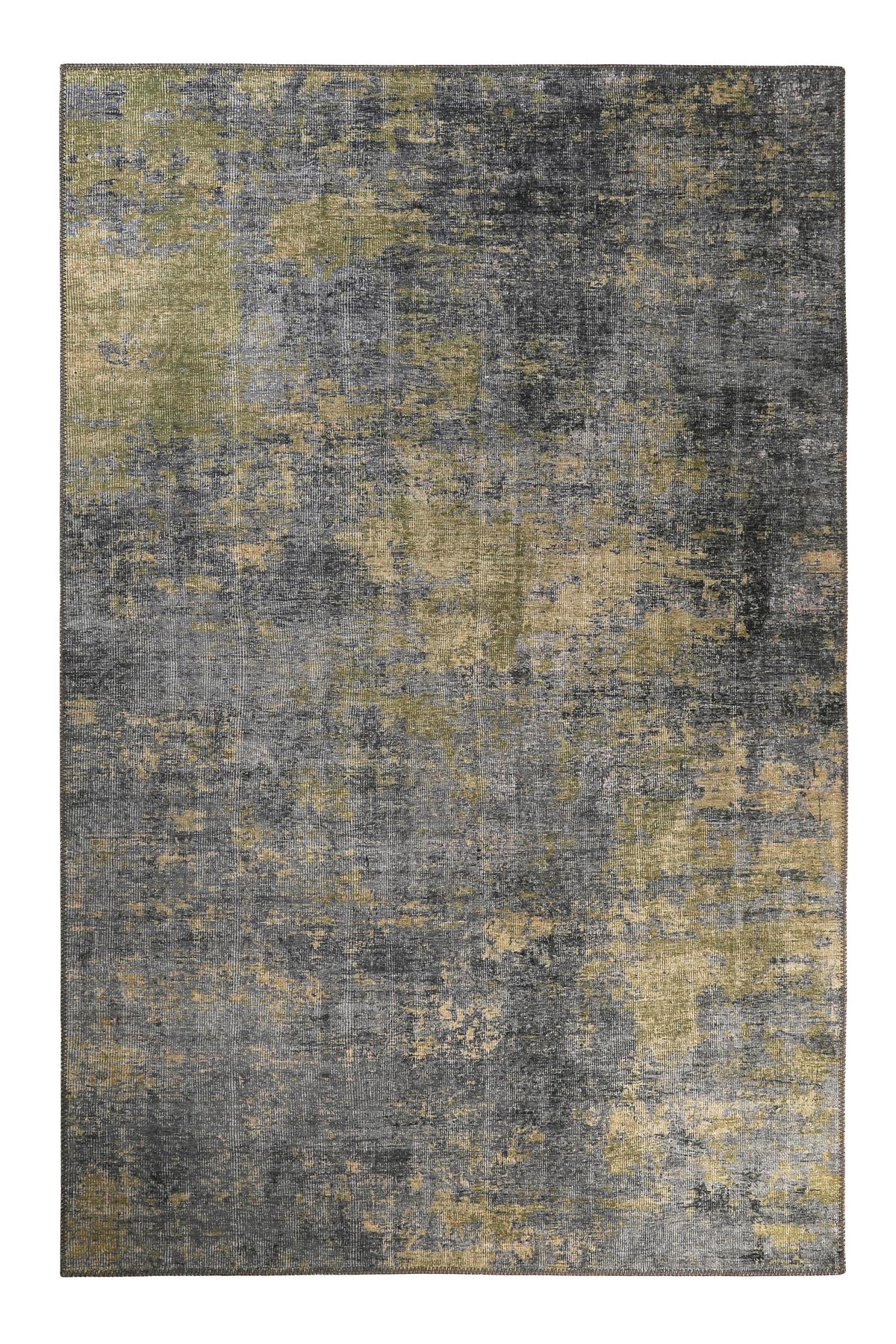 Webteppich Night Hour Grau/Grün 120x170 cm - Grau/Grün, KONVENTIONELL, Textil (120/170cm) - WECON HOME