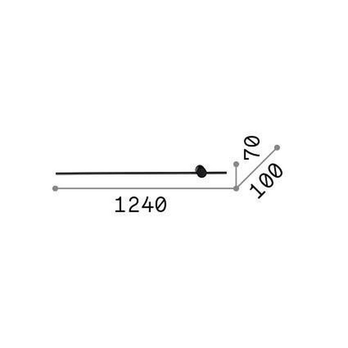 Wandleuchte Essence Nero Schwarz B: 10 Cm - Schwarz, Design, Metall (124/10/7cm) - Ideal Lux