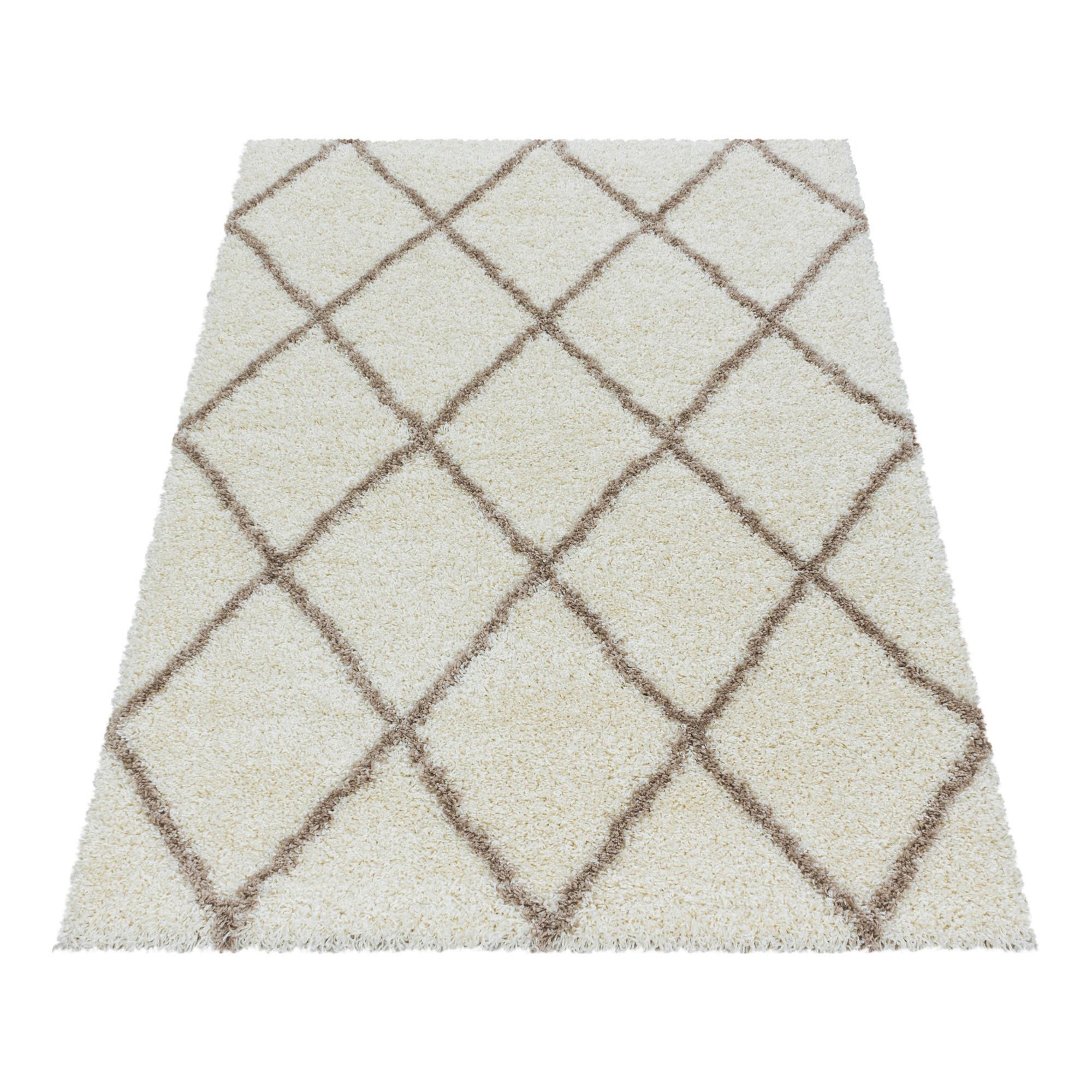 Hochflorteppich in Creme