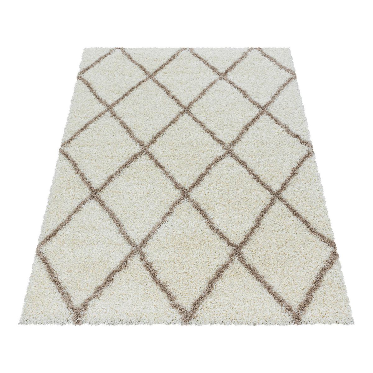 Hochflor Teppich Creme Alvor 80x150 cm - Creme, Basics, Textil (80/150cm)