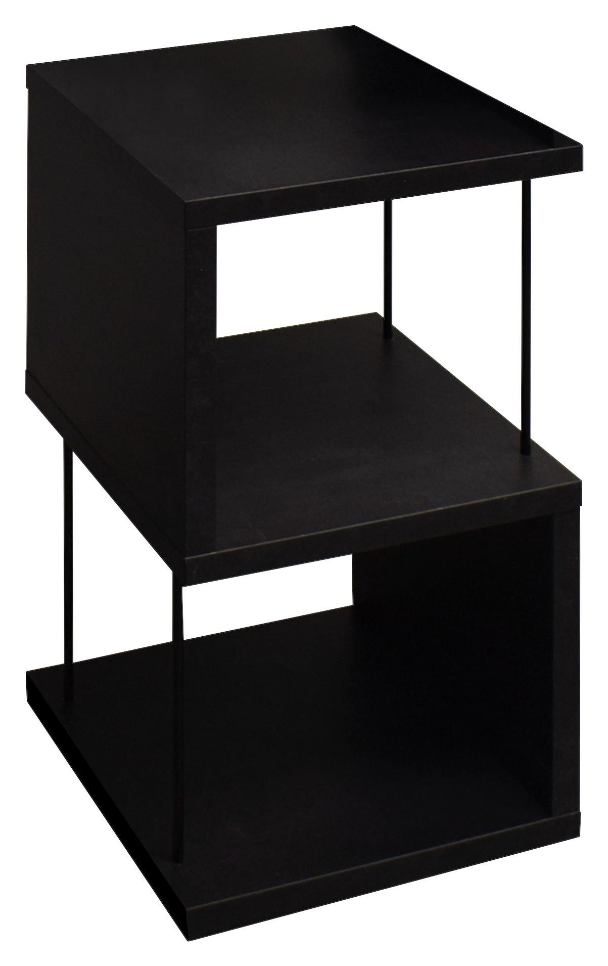Príručný Stolík Sticks - čierna, Moderný, kov/kompozitné drevo (33/65/33cm) - Modern Living