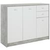 KOMODA 4-YOU NEW YUK05 - šedá/bílá, Moderní, kompozitní dřevo/plast (109,1/85,4/34,6cm)