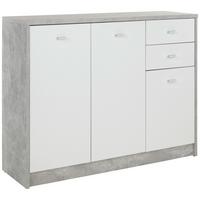 KOMODA 4-YOU NEW YUK05 - šedá/bílá, Moderní, kompozitní dřevo/plast (109,1/85,4/34,6cm)