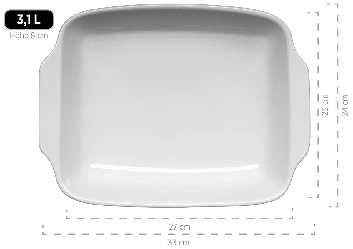Auflaufform Pastellgrün Steinzeug - Pastellgrün, Basics, Keramik (33/8/24cm) - Mäser