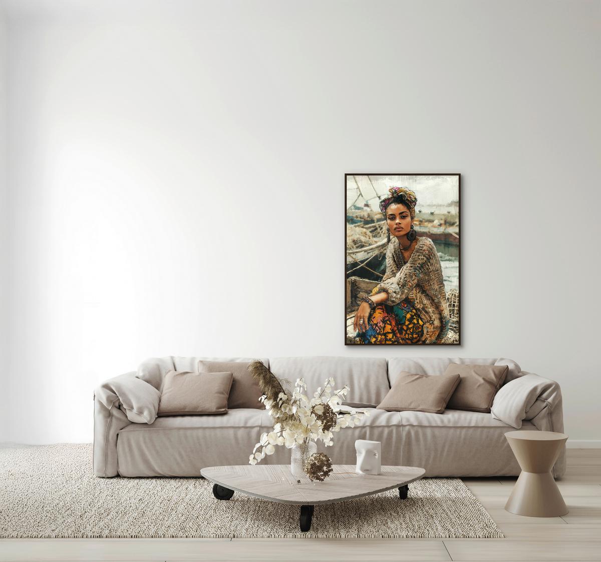 Obraz na plátne Denise, ca. 60/90cm - viacfarebná/farba wenge, Modern, kompozitné drevo/textil (60/90cm) - Premium Living