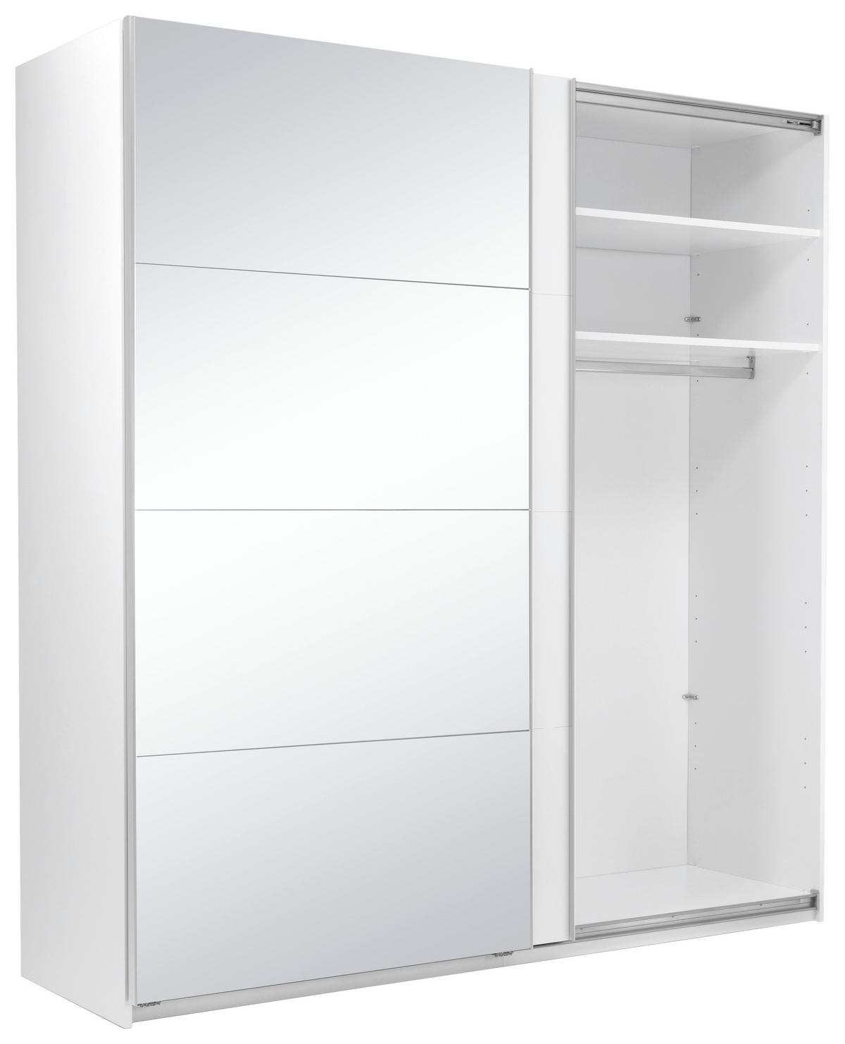 SCHIEBETÜRENSCHRANK Viva Weiß Hochglanz B: 200cm - Weiß Hochglanz/Weiß, MODERN, Holzwerkstoff (200/210/62cm) - P & B