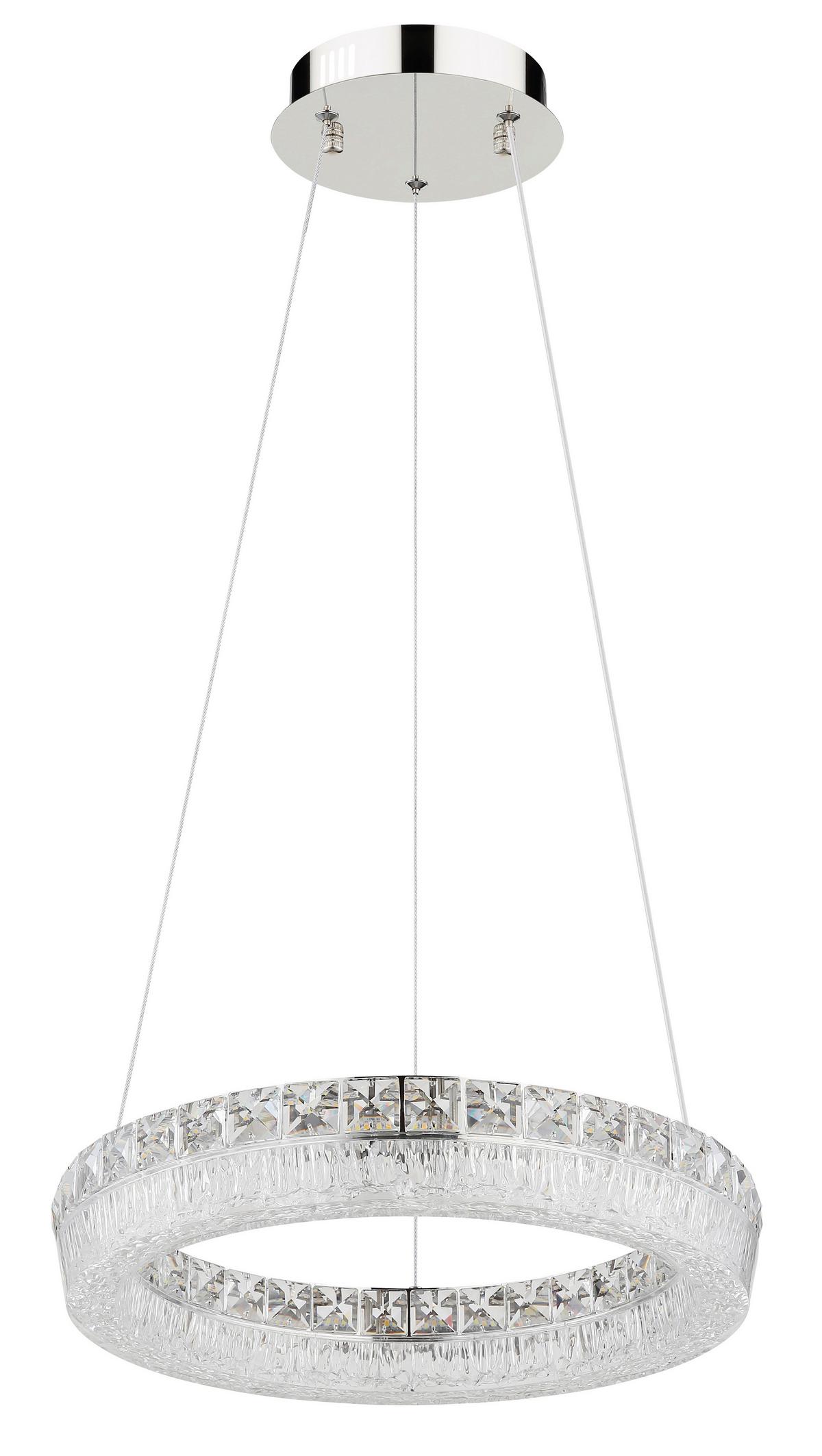 ZÁVESNÉ LED SVIETIDLO LAUREL - priehľadné/číra, Konventionell, kov/plast (40/120cm) - Globo