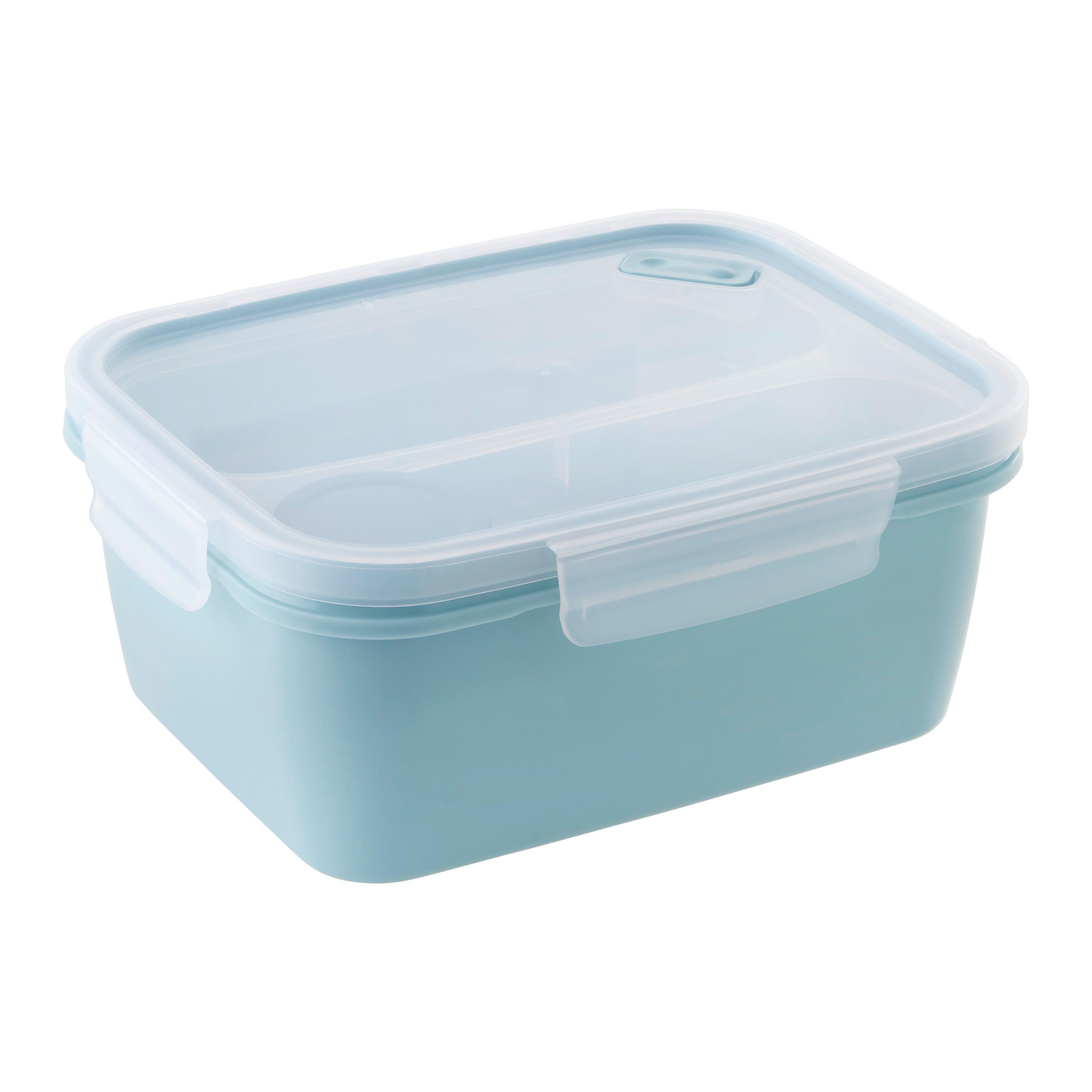Obedár RIZZI - priehľadné/pastelová modrá, Konventionell, plast (21/16,5/8,8cm) - Mömax