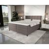 Boxspringbett Mitto mit Topper 180x200 cm - Taupe/Schwarz, KONVENTIONELL, Textil/Metall (180/200cm)
