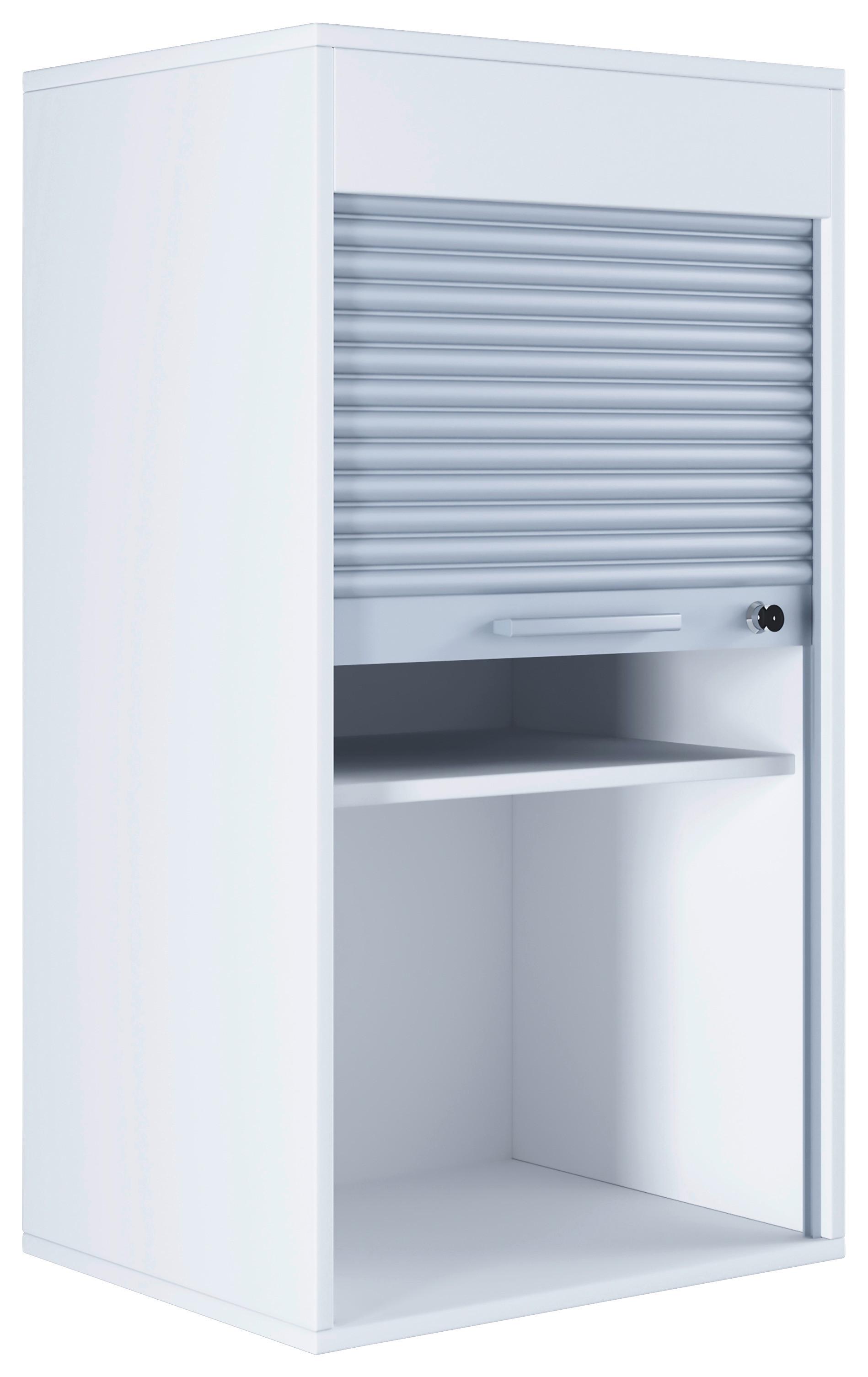 Aktenschrank Aktos L Weiß/Grau B: 50 cm - Weiß/Grau, MODERN, Holzwerkstoff/Kunststoff (50/93/40cm) - MID.YOU