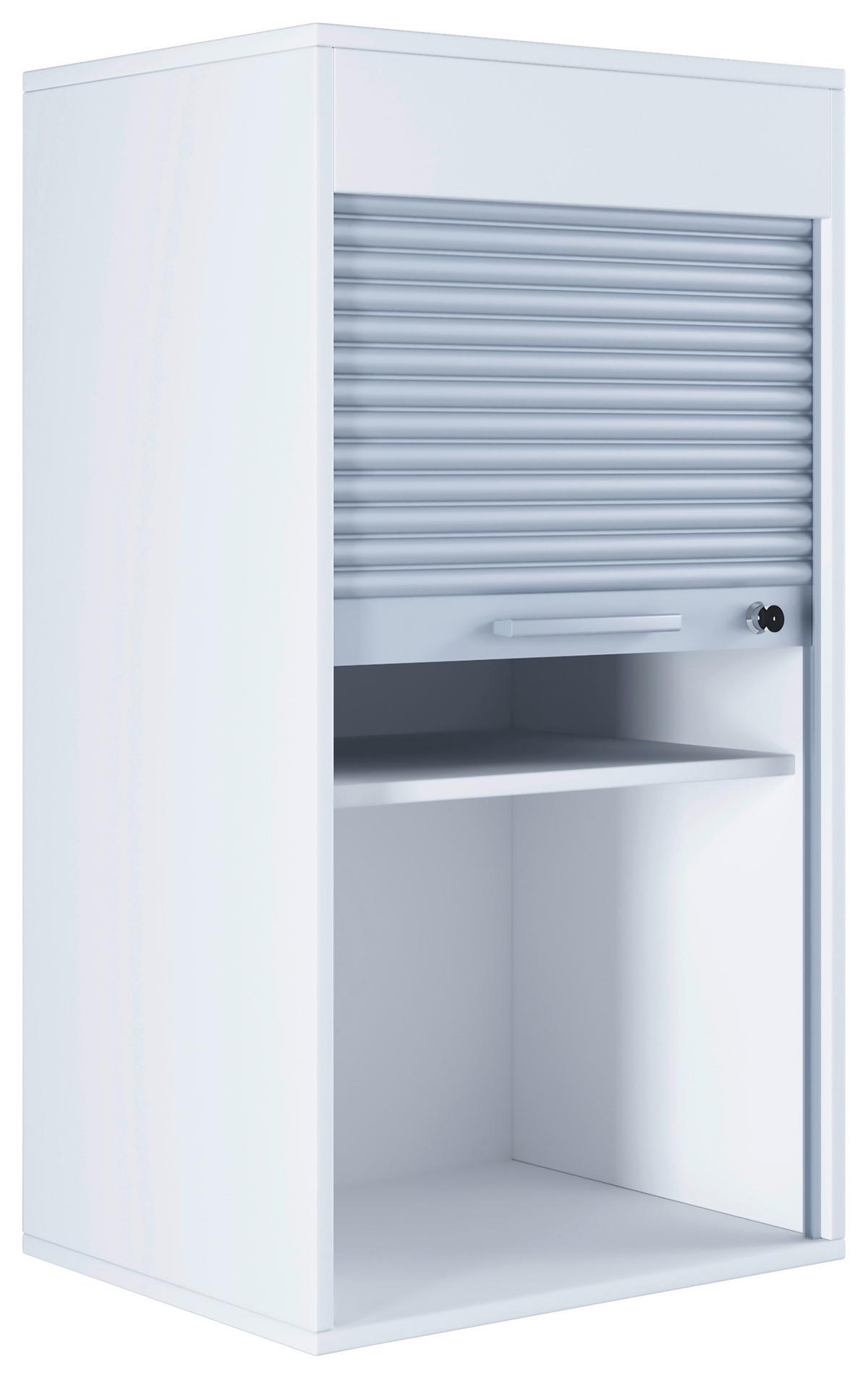 Aktenschrank Aktos L Weiß/Grau B: 50 cm - Weiß/Grau, MODERN, Holzwerkstoff/Kunststoff (50/93/40cm) - MID.YOU