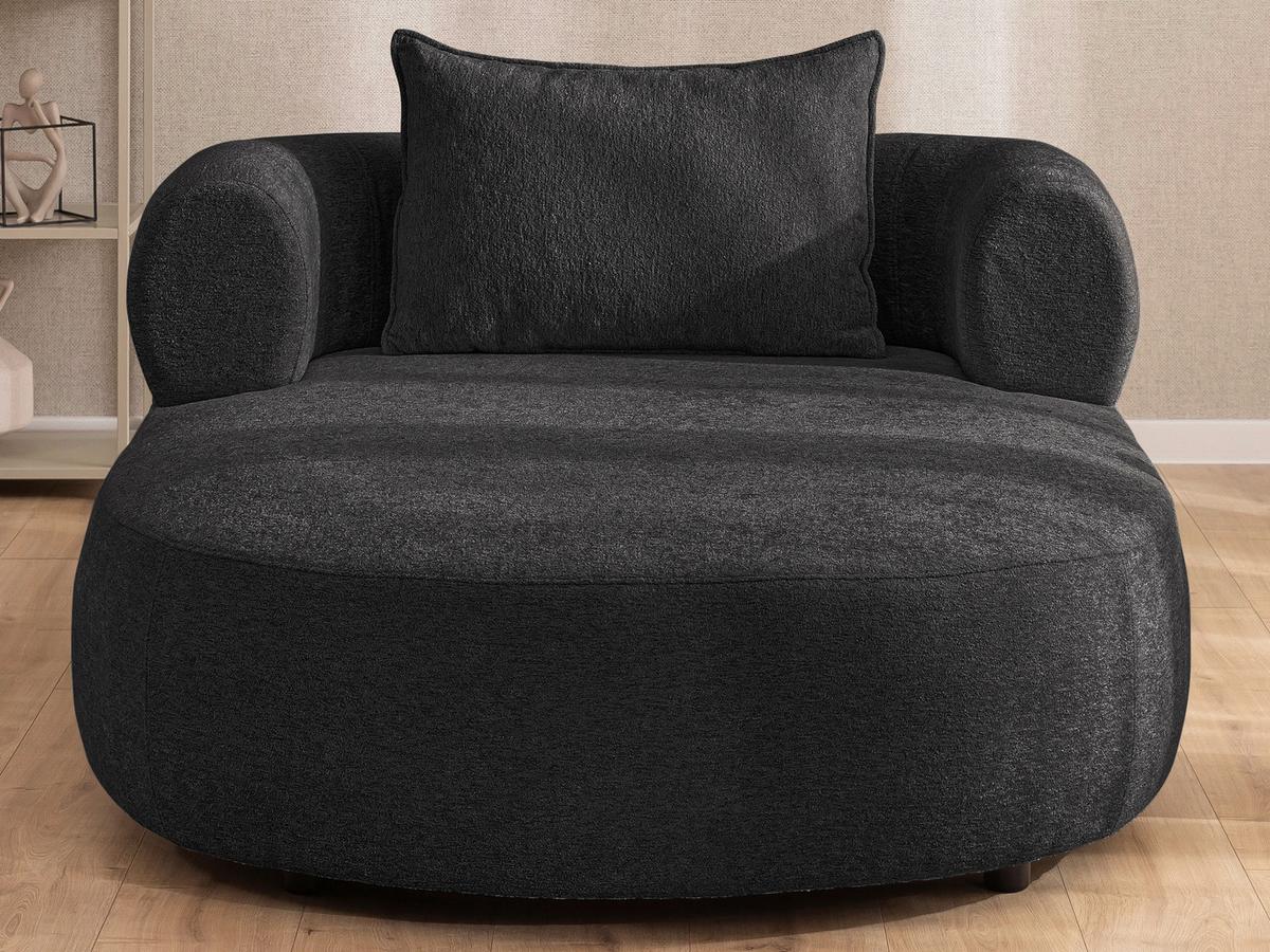 Xxl-sessel Ferro Schwarz B: 122 Cm - Schwarz, Design, Textil (122/76/156cm) - Livetastic