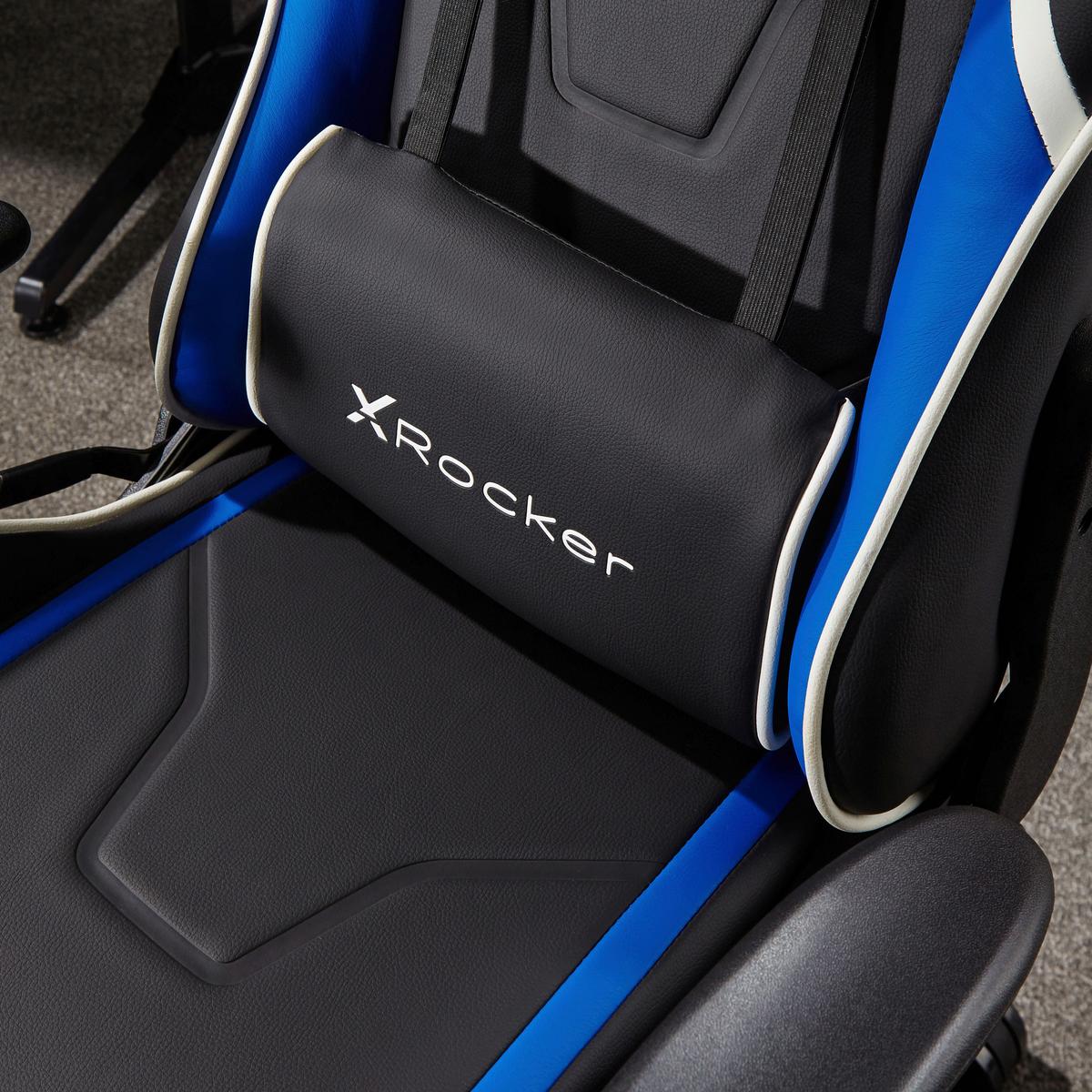 Gamingstuhl Agility Compact Esports - Blau/Schwarz, MODERN, Kunststoff/Textil (55/113/62,5cm) - X Rocker
