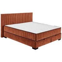 Boxbett Nagol C - Cognac/Schwarz, MODERN, Holzwerkstoff/Textil (180/200cm) - MID.YOU