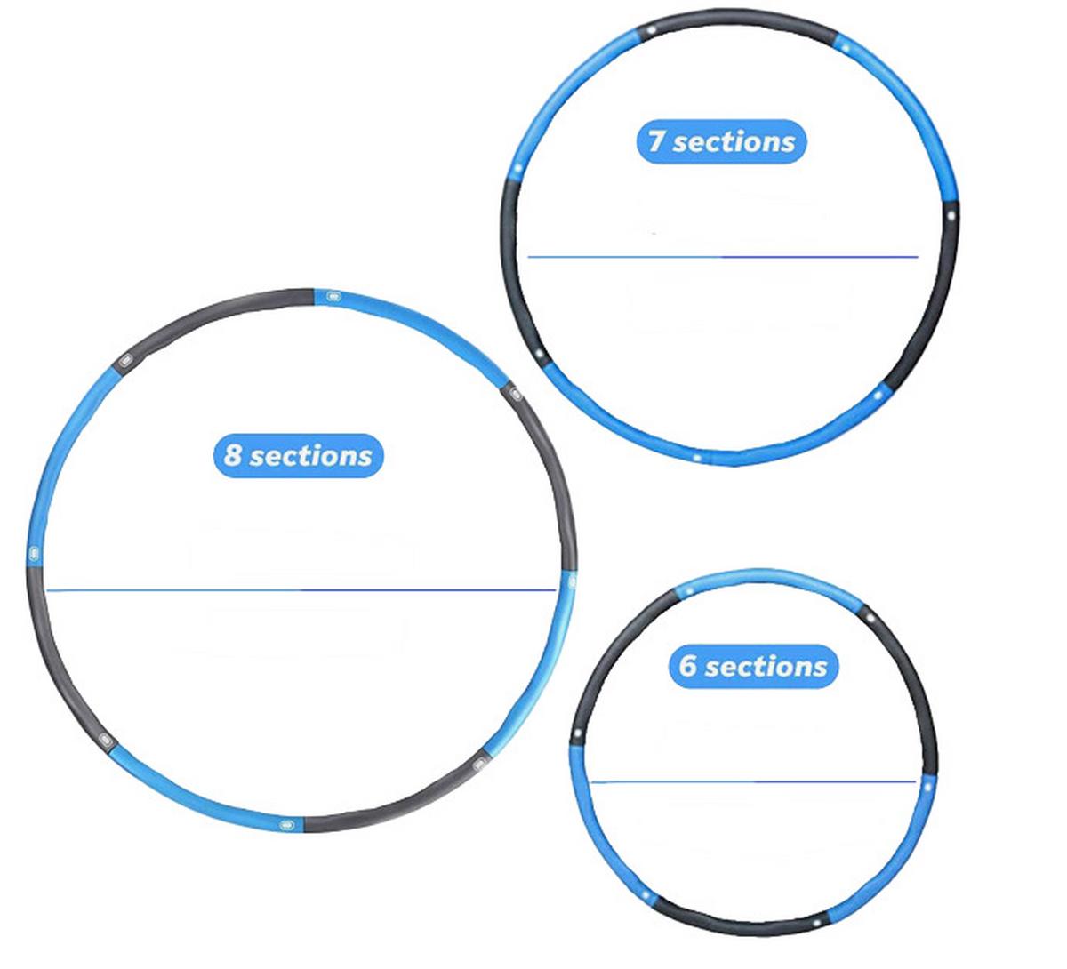 Hula-Hoop-Fitness-Reifen Fitness Hoop 1.2 Blau/Schwarz - Blau/Schwarz, KONVENTIONELL, Kunststoff (75 - 98cm)