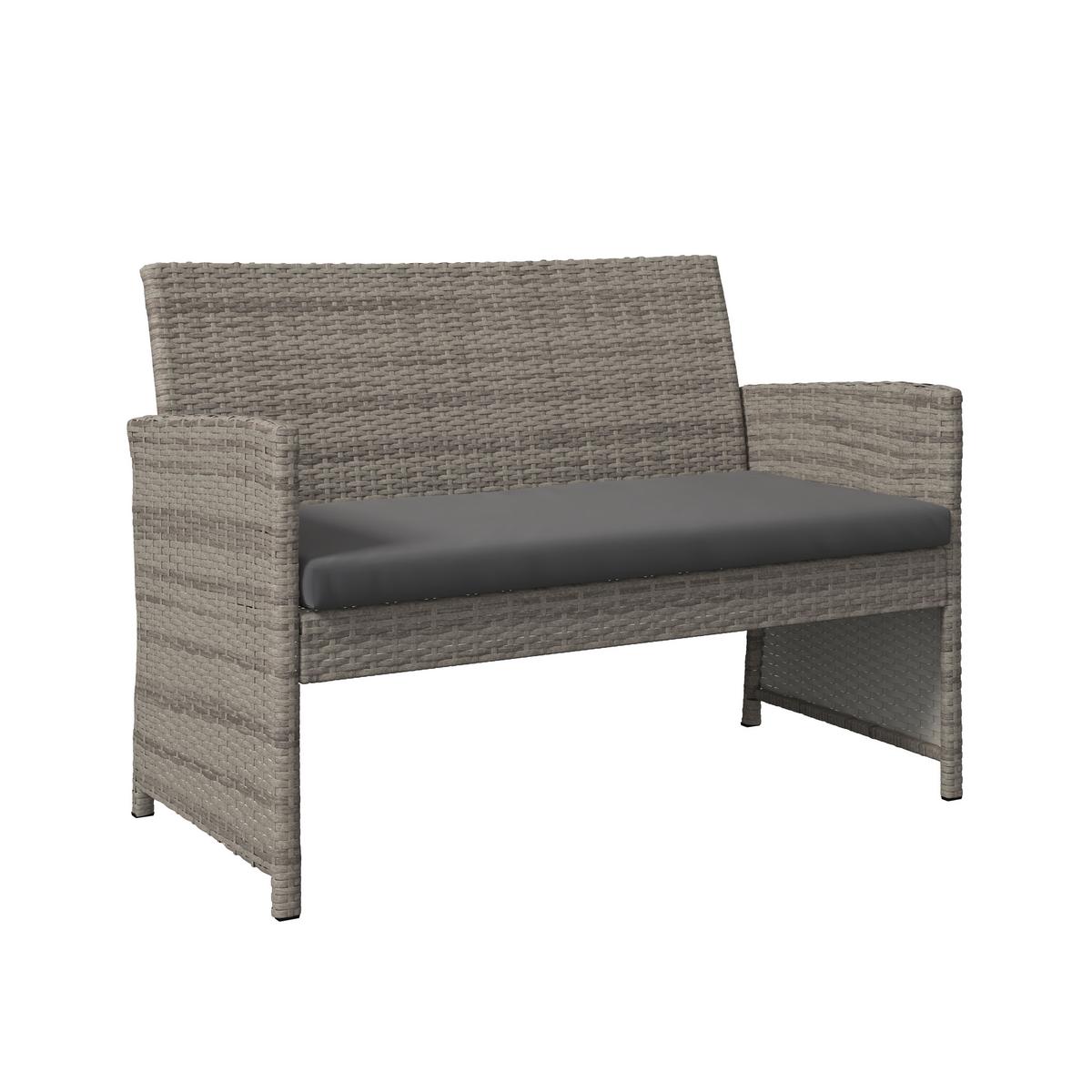 SÚPRAVA ZÁHRADNÉHO NÁBYTKU MICHELLE 2 - číra/svetlosivá, Basics, kov/textil