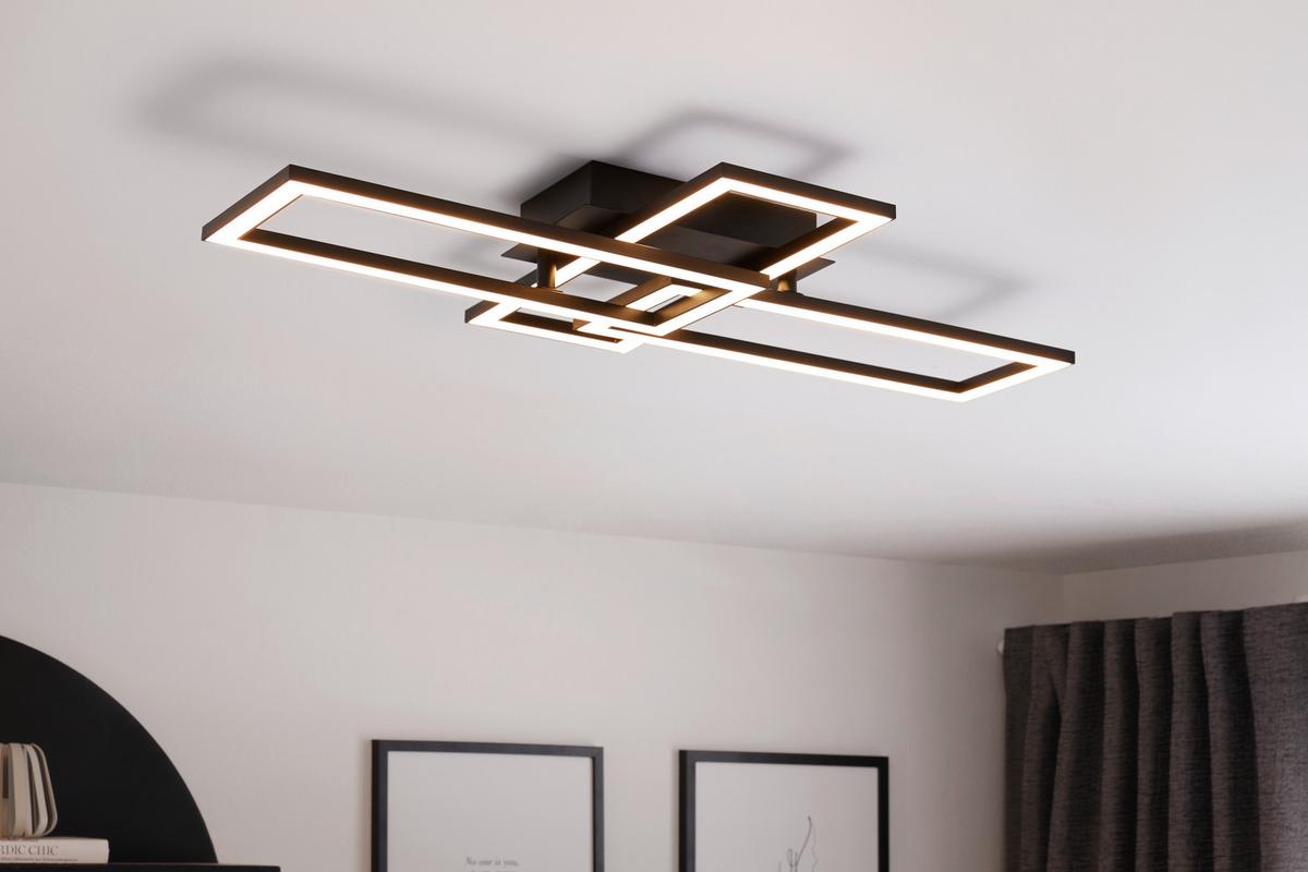 Stropní svítidlo Ferm, černá, max.24 W - černá, Moderní, plast (65/34,8/7,3cm) - Premium Living