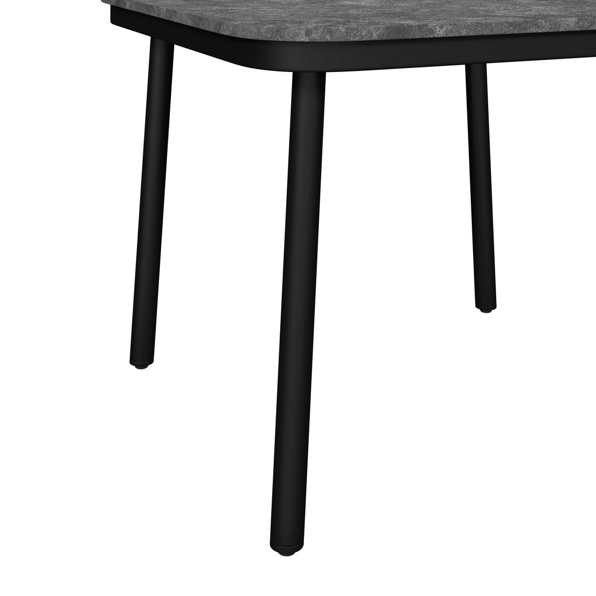 JEDÁLENSKÁ TERASOVÁ SÚPRAVA LISSA - čierna/farba hrušky, Modern, kov/textil - Bessagi Garden