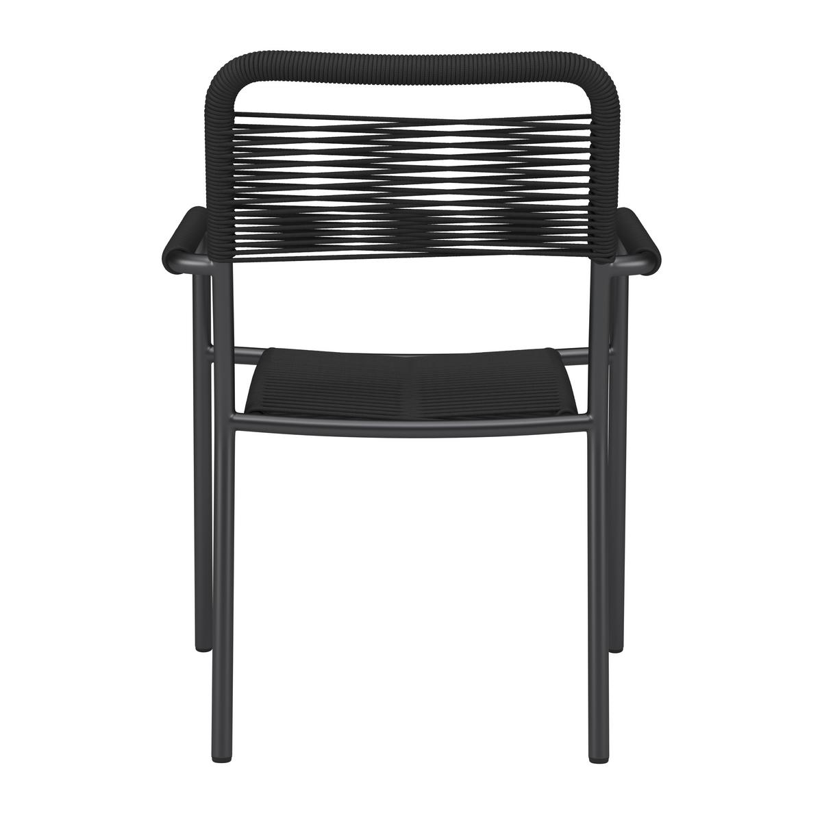 Gartensessel Nele - Dunkelgrau/Grau, MODERN, Textil/Metall (50/44/44cm) - Beldano