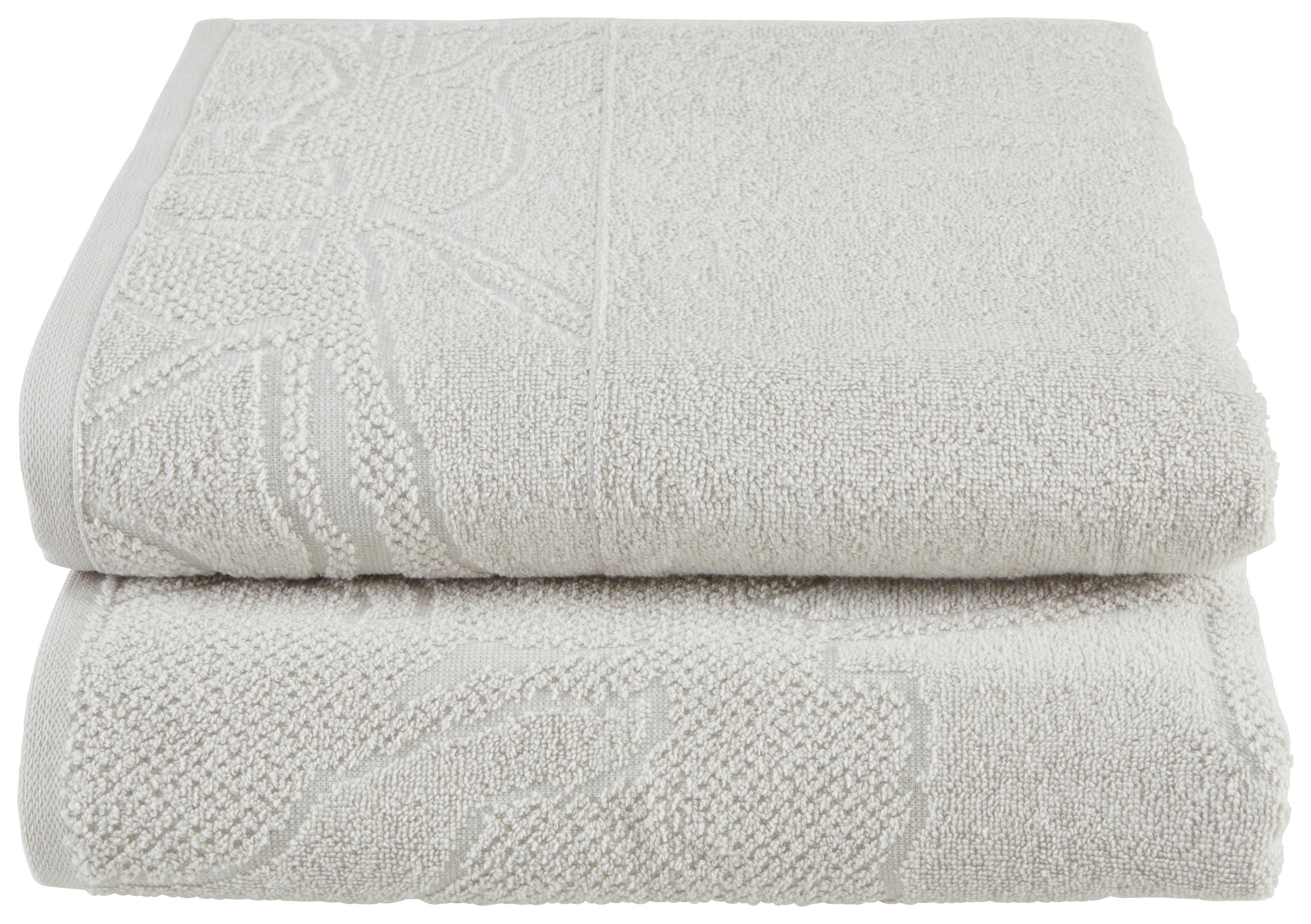 Duschtuchset Lucia 2er Pack - Silberfarben, ROMANTIK / LANDHAUS, Textil (70/130cm) - James Wood
