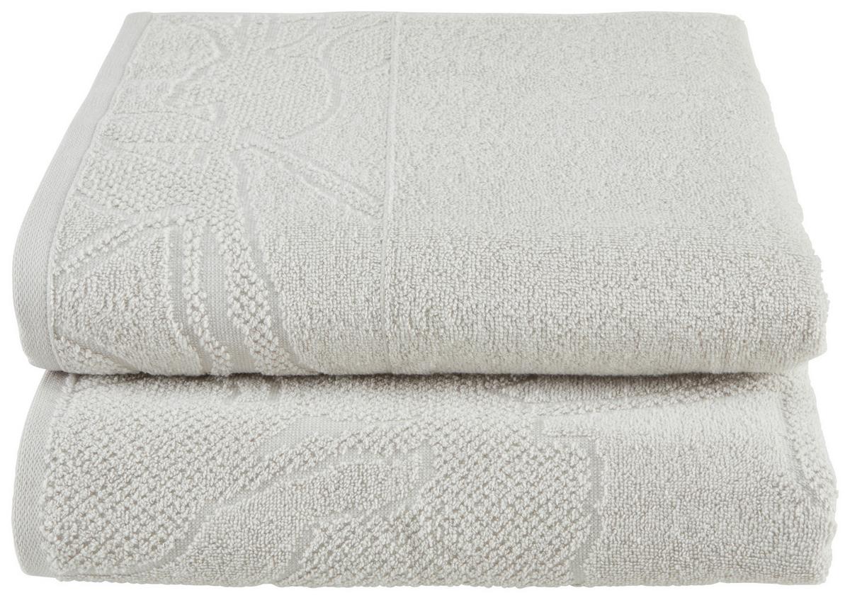 Duschtuchset Lucia 2er Pack - Silberfarben, ROMANTIK / LANDHAUS, Textil (70/130cm) - James Wood