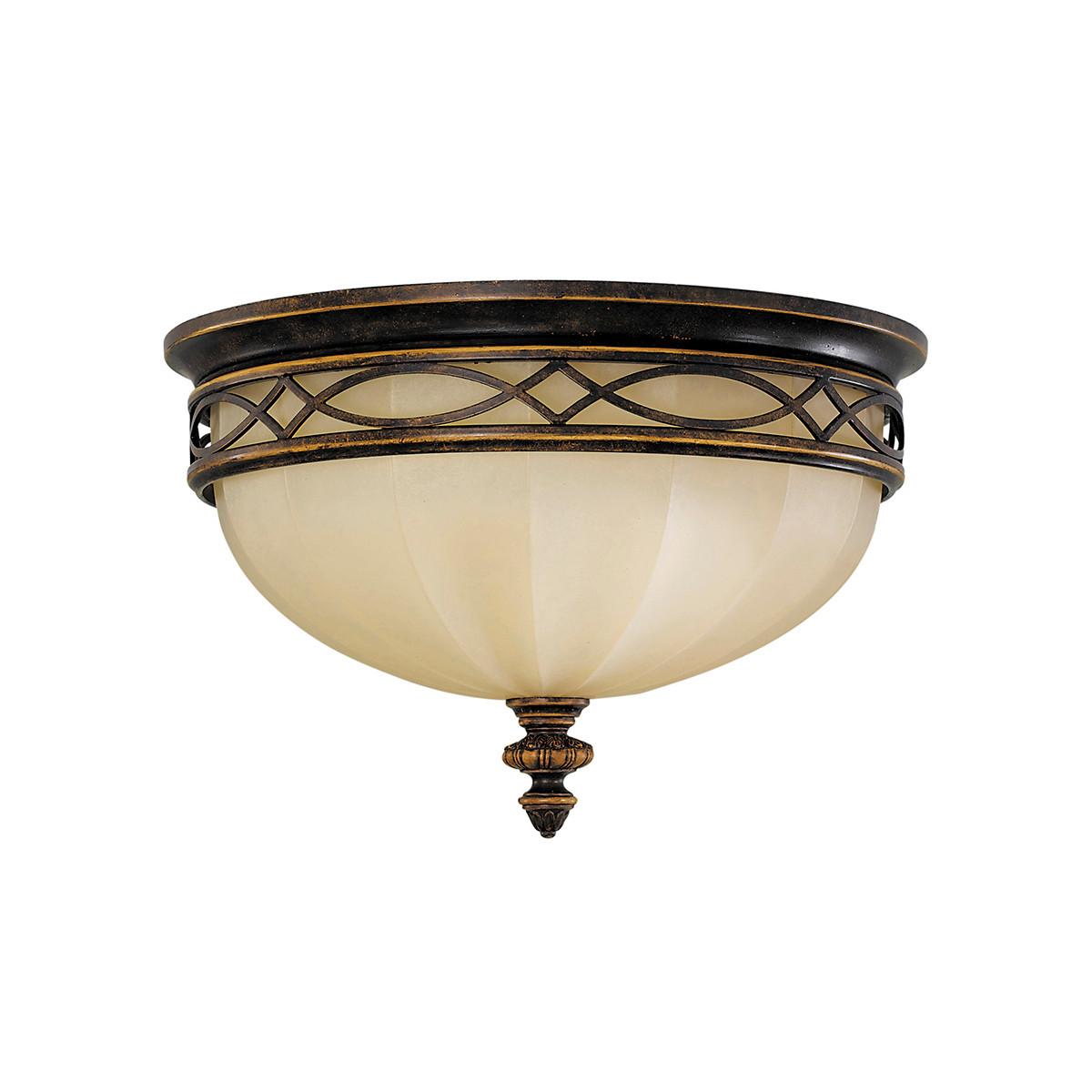 Deckenleuchte Fe-Drawing-Room-Fb - Braun, KONVENTIONELL, Glas/Metall (35.6/22.9cm) - Elstead Lighting