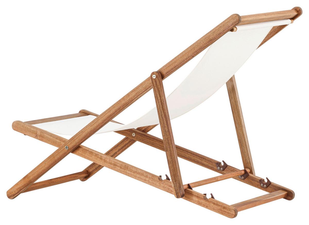 Strandsessel Peachy - Beige/Naturfarben, KONVENTIONELL, Holz/Textil (57/80/105cm) - Gardenson