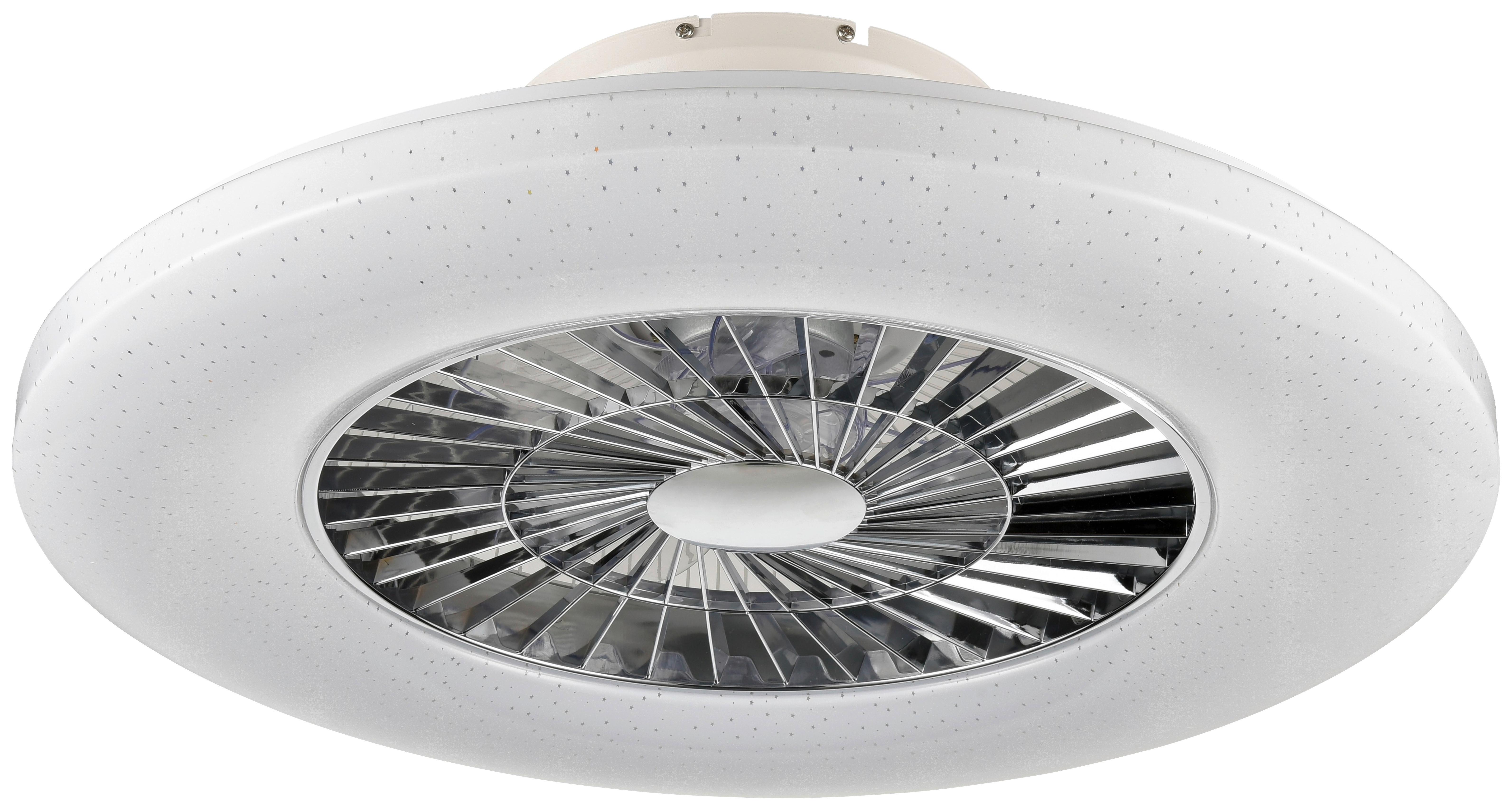 Led Stropní Svítidlo Luftiku S Ventilátorem Ø 59cm - bílá, Konvenční, plast (59/19,5cm) - Premium Living