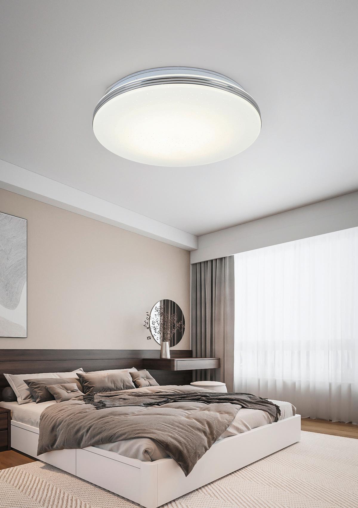 STROPNÍ LED SVÍTIDLO CEI - bílá/barvy chromu, Moderní, kov/plast (29/6cm) - Mömax