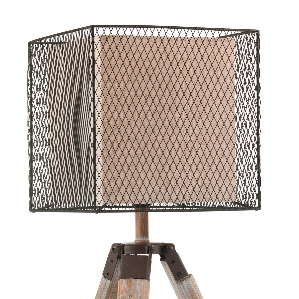 Tischleuchte Zazu Cognac L: 36 cm - Cognac, Basics, Holz/Kunststoff (36/36/64cm)