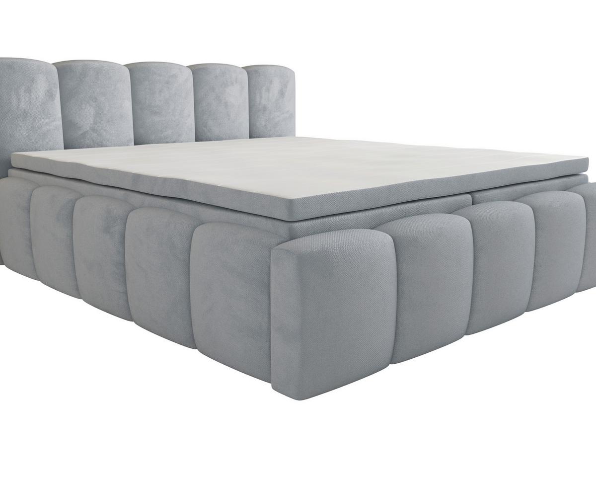 Boxbett Zako Grau LF: 180x200cm - Grau, MODERN, Textil (180/200cm) - MID.YOU