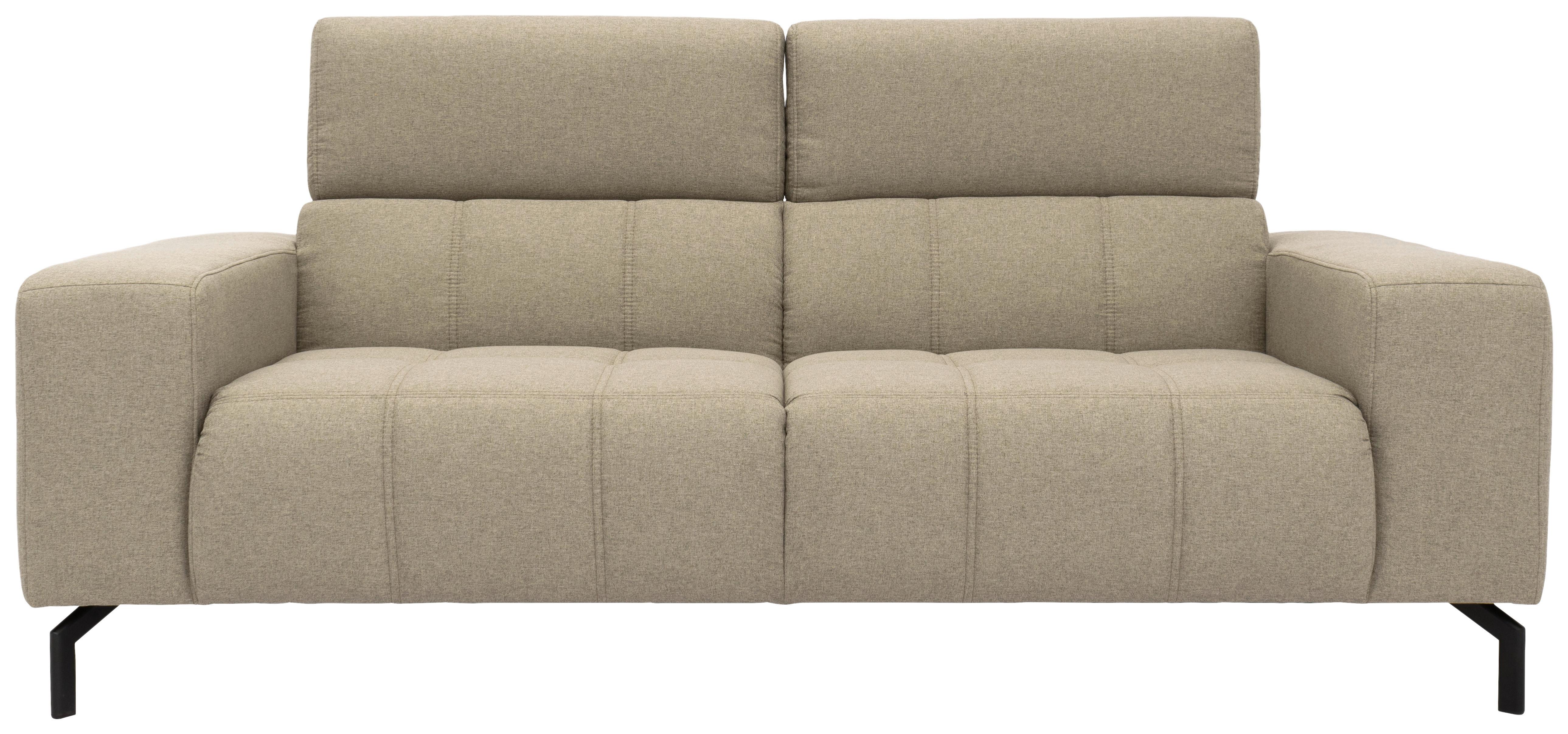 2-Sitzer-Sofa Cunelli Schlammfarben Webstoff - Design (208/79/104cm)