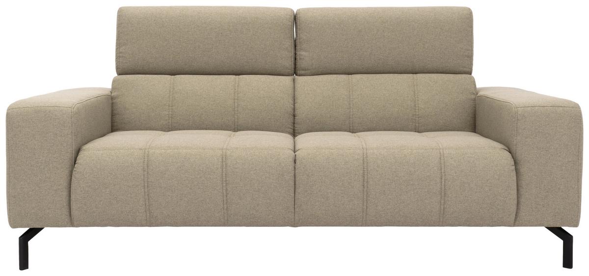 2-sitzer-sofa Cunelli Schlammfarben Webstoff - Schlammfarben/Schwarz, Design, Textil (208/79/104cm) - MID.YOU