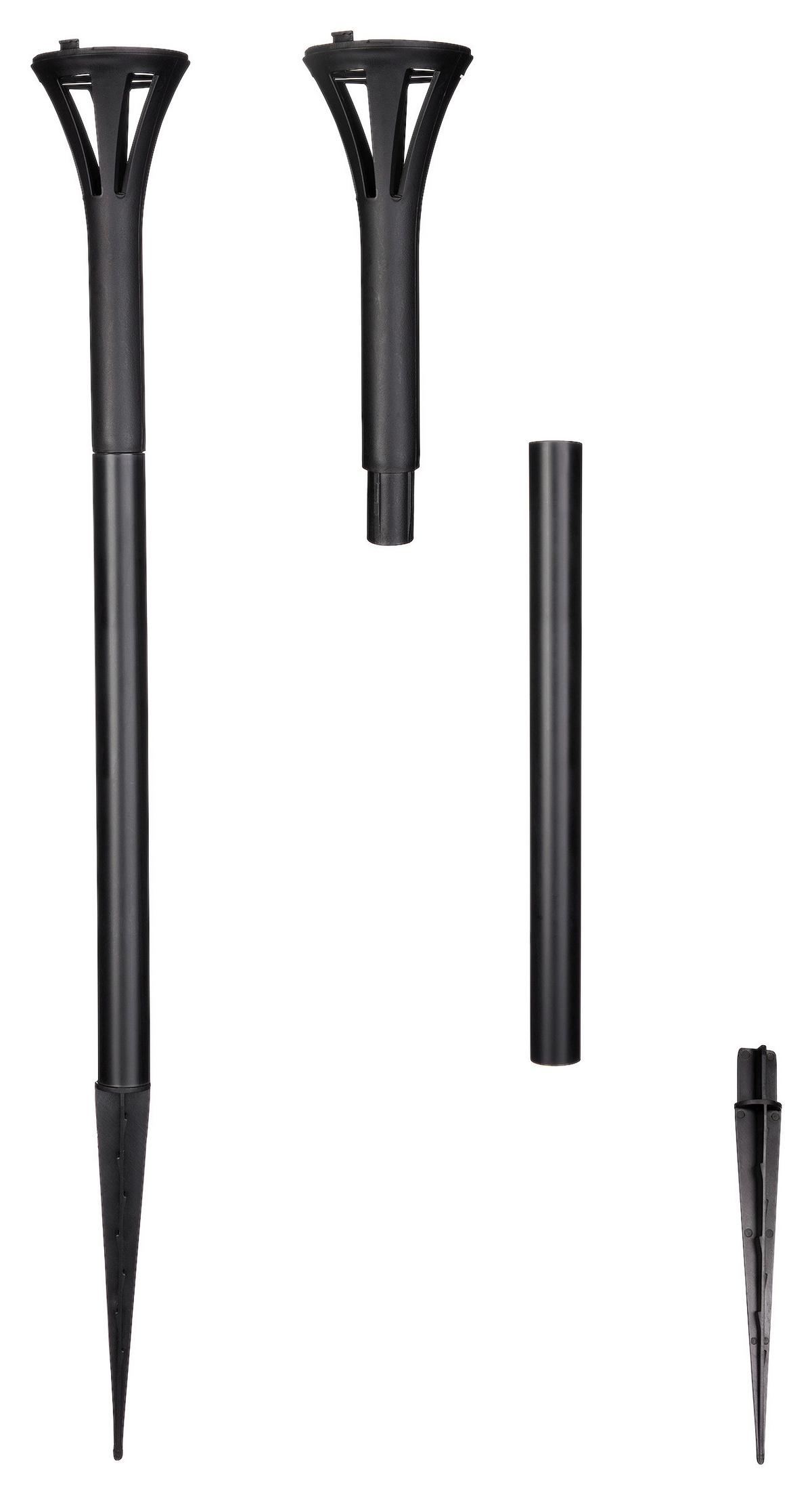 SOLÁRNE SVIETIDLO ZAMORA - čierna, plast (12/78cm) - Modern Living