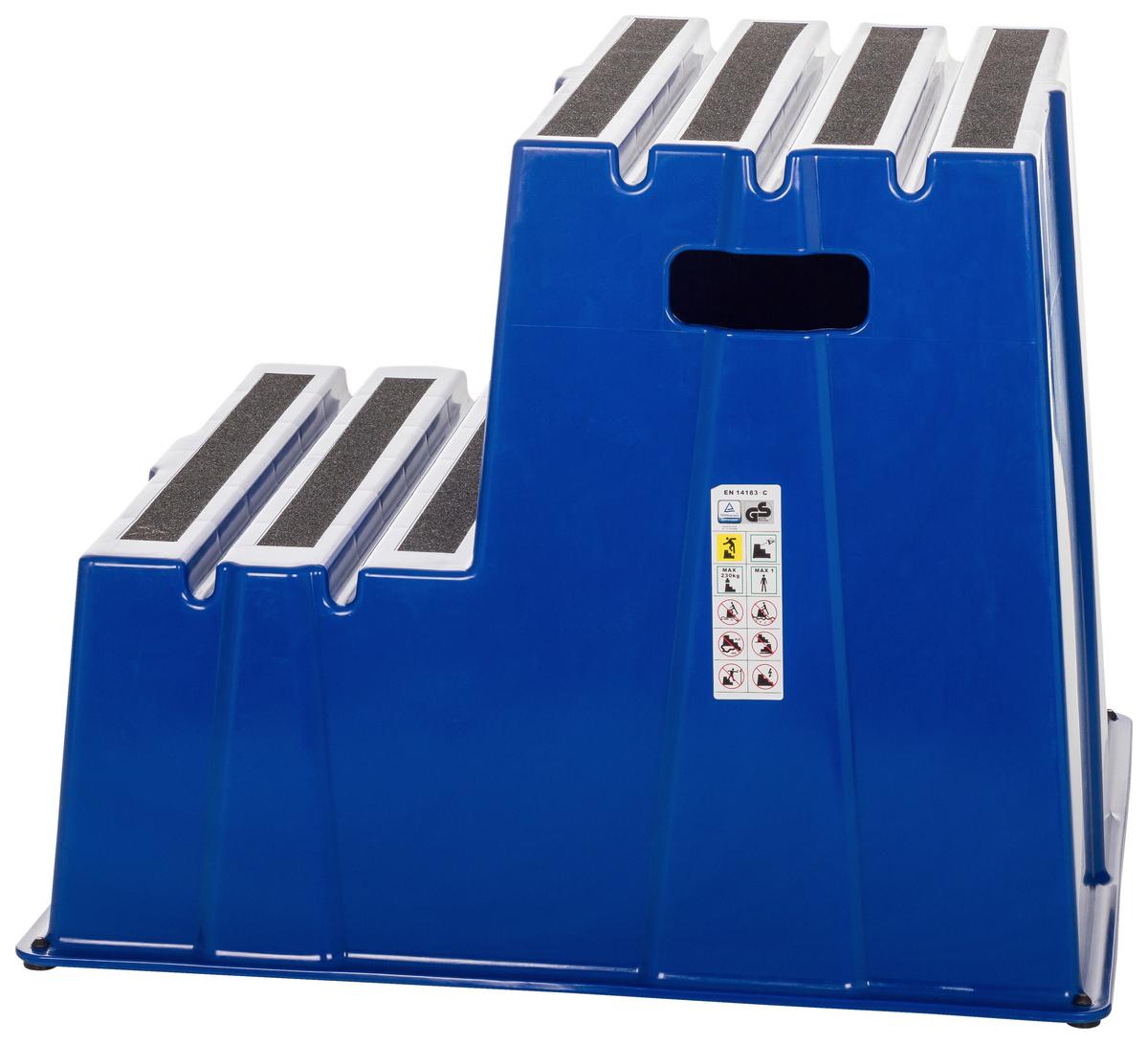 Tritthocker Tio-E2 - Blau, Basics, Kunststoff (57/51/65cm) - MID.YOU