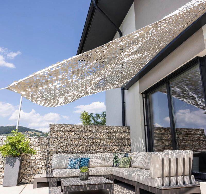 Sichtschutz-Befestigung Beschattungsnetz Cote D´azur - Weiß/Grau, Basics (300/400cm) - Windhager