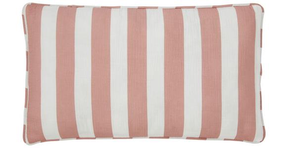 Zierkissen Mona 30x50 cm Baumwolle Rosa/Weiß mit Zipp - Rosa/Weiß, MODERN, Textil (30/50cm) - Luca Bessoni