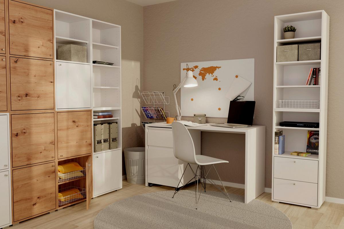 Regal Erweiterbar Fyn 20d 46 Cm Eiche Artisan Dekor - Alufarben/Eiche Artisan, Design, Holzwerkstoff (46/96,5/33,5cm) - MID.YOU