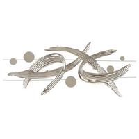 Wanddeko Mondrian Chromfarben B: 121 cm - Chromfarben, Basics, Metall (121/52/5cm)