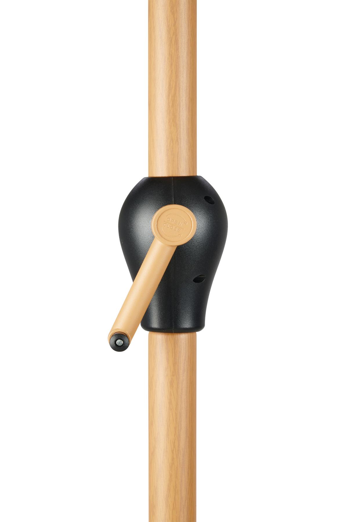 Doppelsonnenschirm Miami Bht: 208x400x236 Cm Taupe - Graubraun/Braun, MODERN, Textil/Metall (208/400/236cm) - Beldano