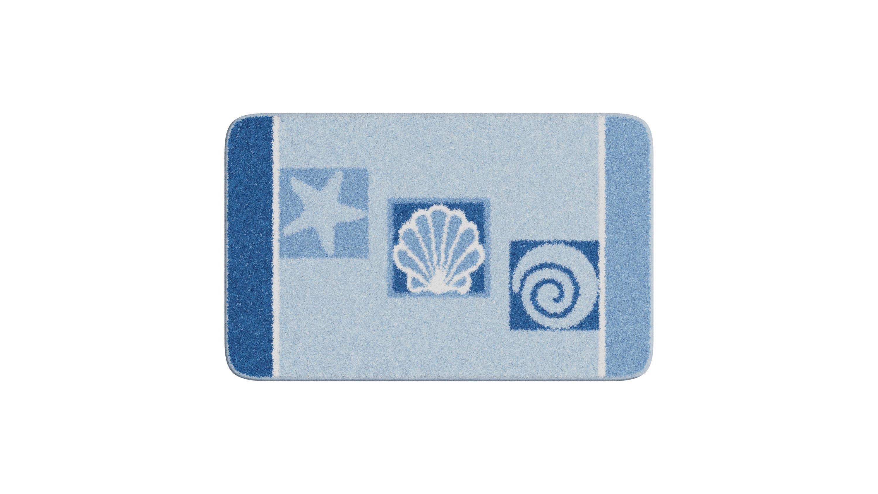 Badematte Aquatica - Blau, Basics, Textil (50/80cm) - Grund