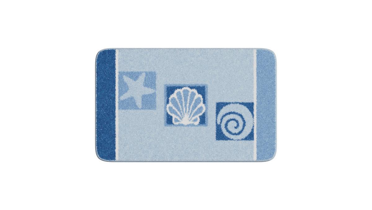 Badematte Aquatica - Blau, Basics, Textil (50/80cm) - Grund