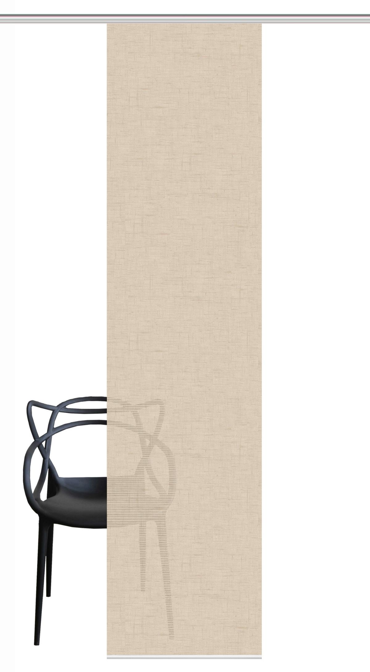 Flächenvorhang Pive - Sandfarben, Basics, Textil (60/260cm)