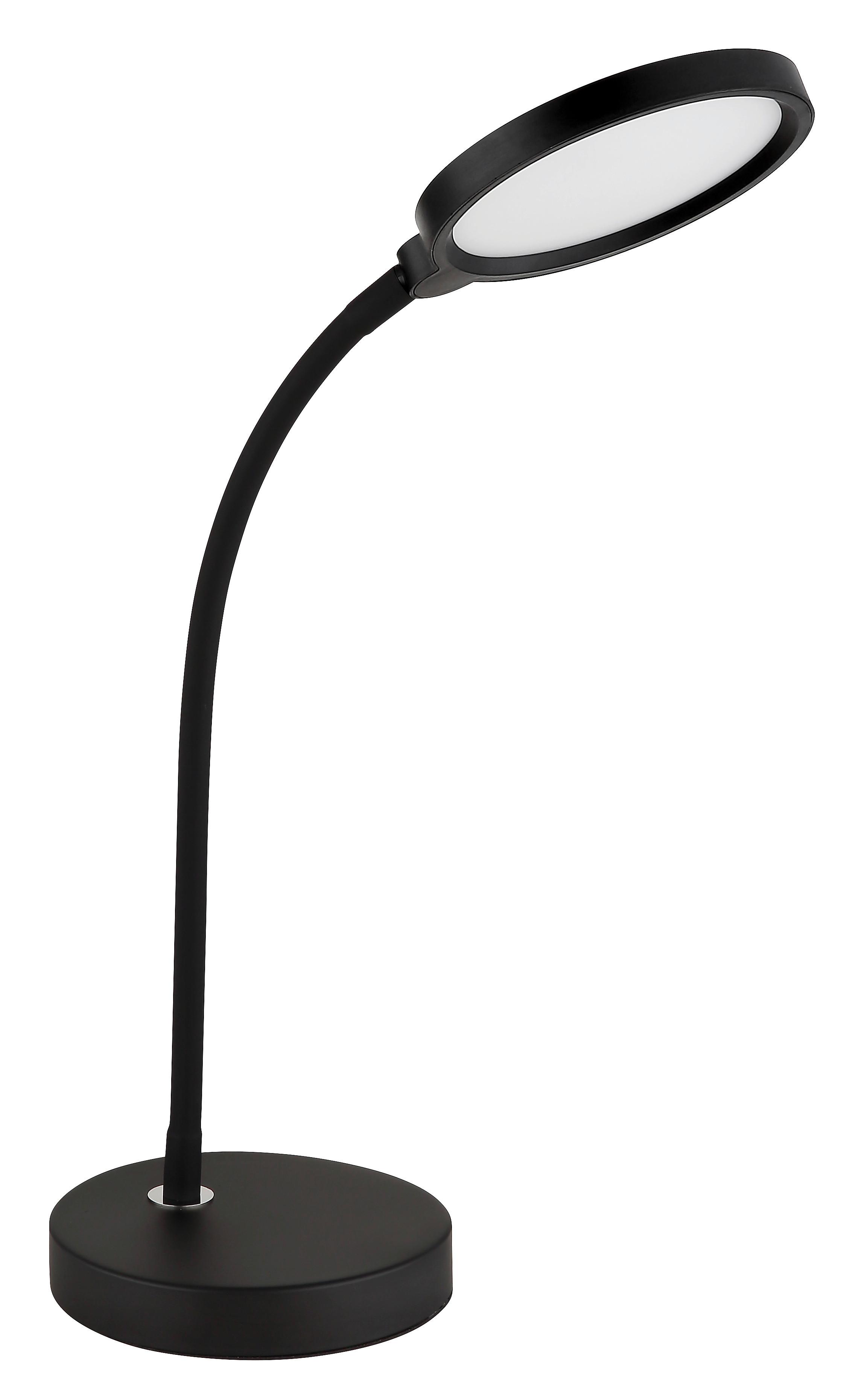 LED-TISCHLEUCHTE Opal, ca. 43x15x28 cm - Opal/Schwarz, Design, Kunststoff/Metall (43/15/28cm) - Globo