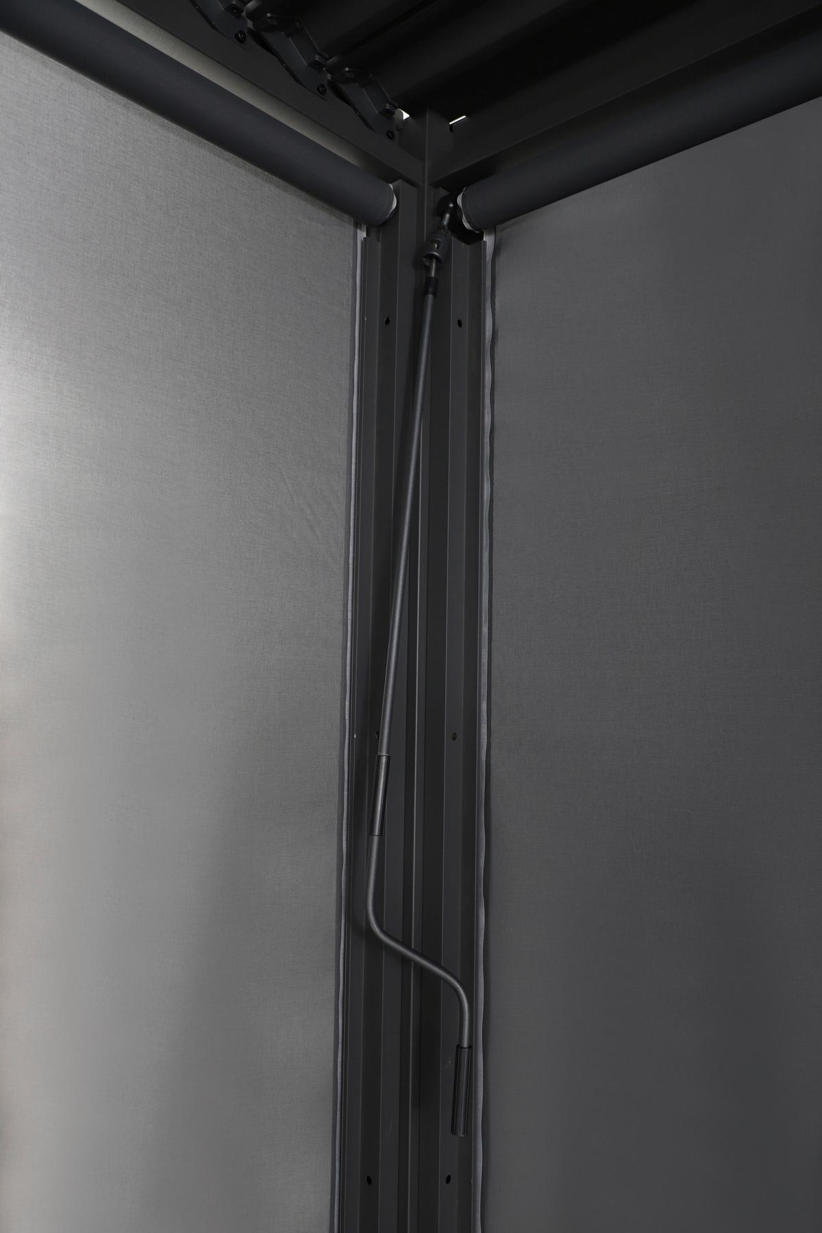 Kurbelrollo Für Pergola Origin Aluminium, Bxh:ca. 278x231,5cm - Anthrazit, Basics, Metall (278/231,5/9cm) - Gardenson