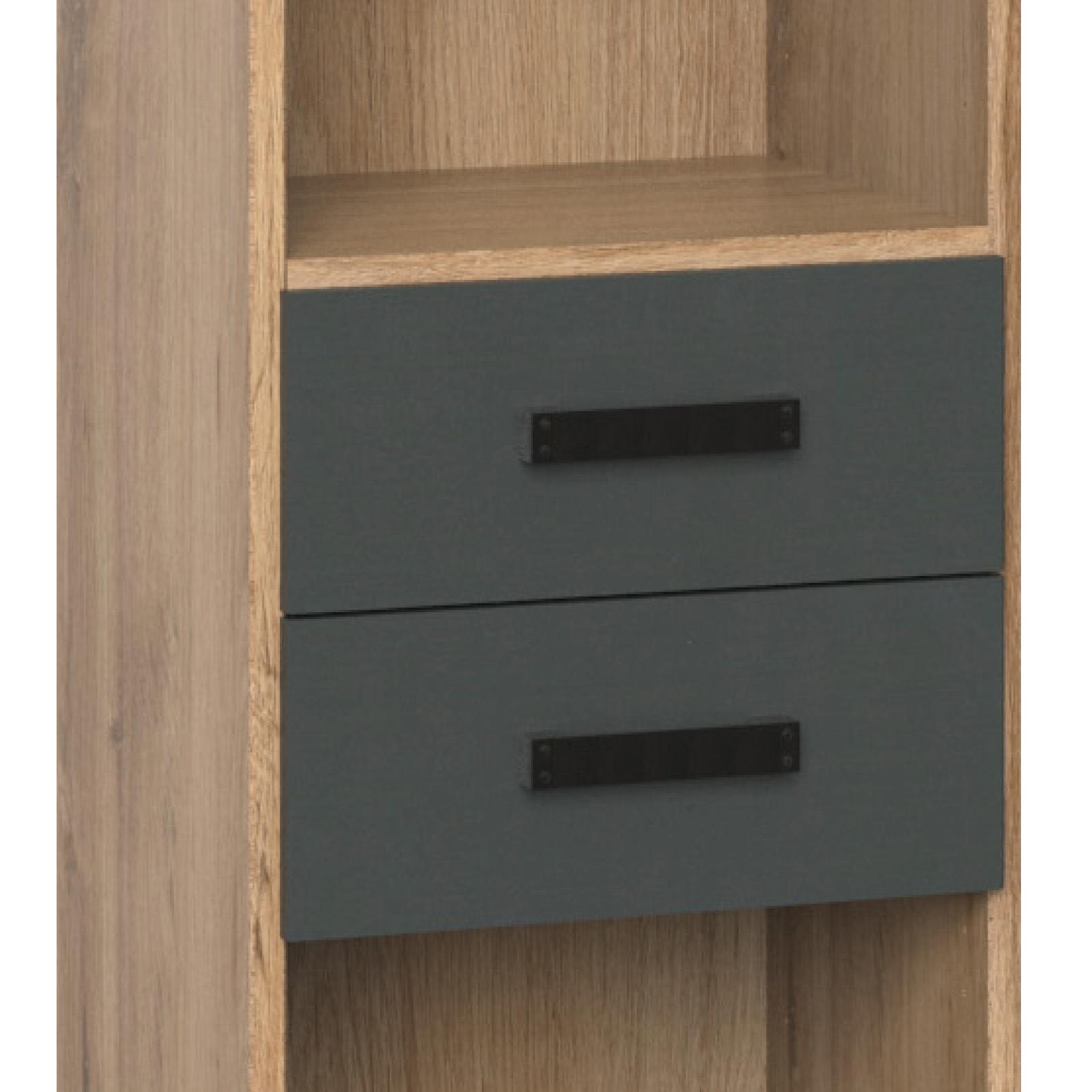 MID.YOU Regal mit Laden Liverpool 46cm Eiche Dekor/Graphit