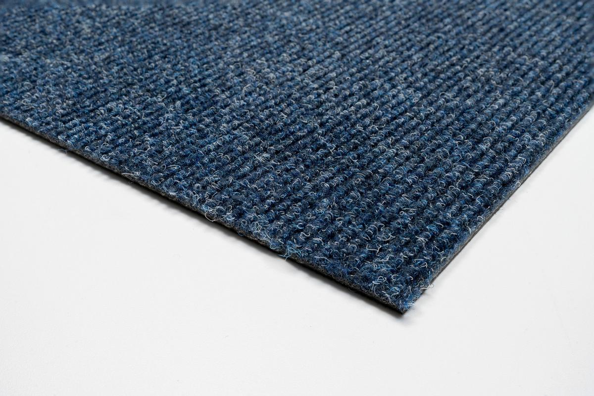 Teppichfliese Blau Solid Rib 50x50 cm Florhöhe 2,5 mm - Basics, Textil (50/50cm)
